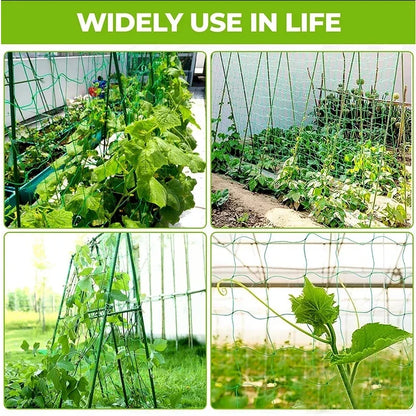 Heavy-Duty Garden Climbing Net – UV-Resistant Nylon Trellis for Cucumber, Loofah & Flowers