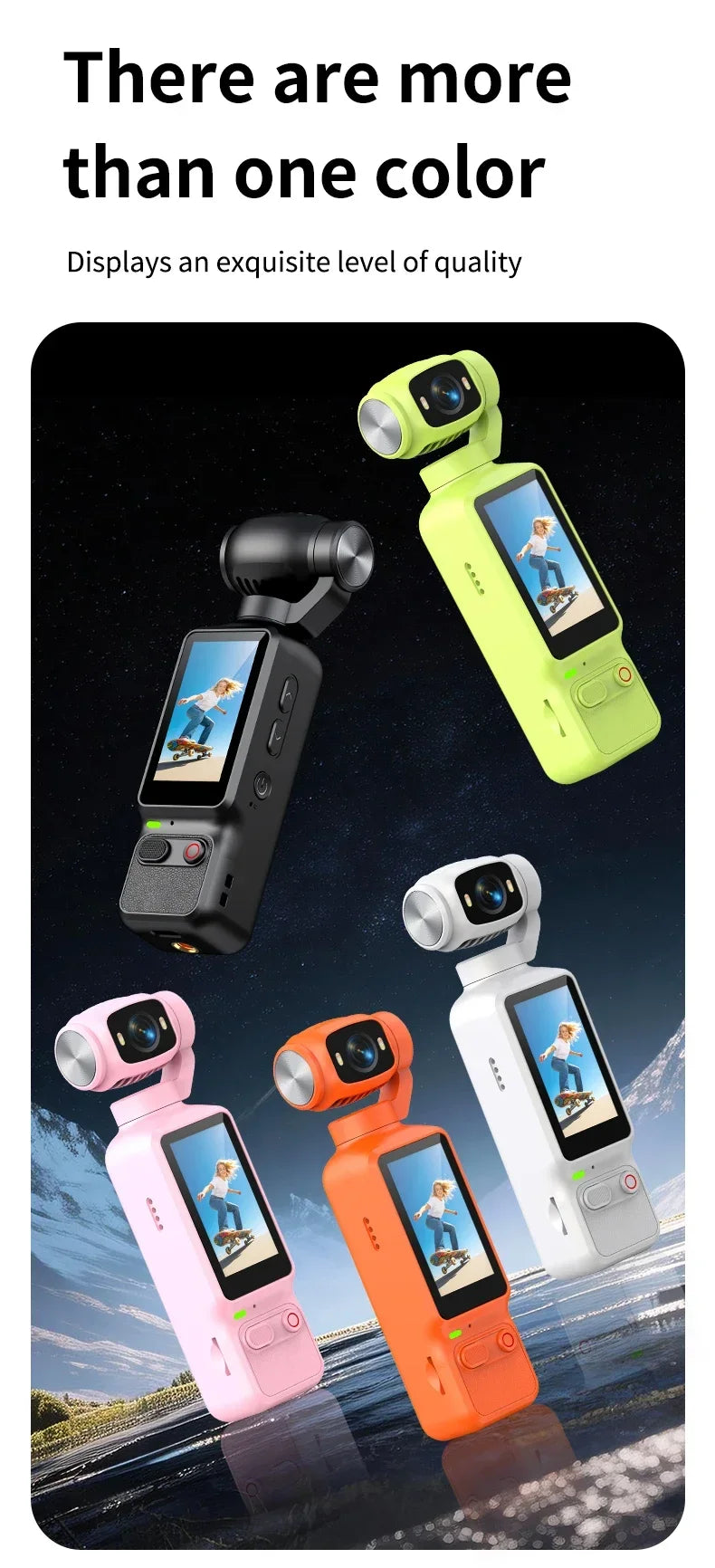 HD 4K Action Camera 180 Degree Rotatable For Vlog YouTube Tiktok Girls Record Life Video Recording Entry Portable Action Camera