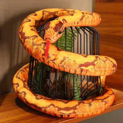 Stuffed Snake 300cm Real Life Snake Plush Toy Giant Boa Cobra Simulation Long Snake Plush Doll Creative Decor Birthday Gifts