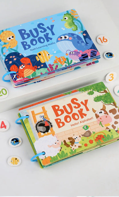 Busy Book for Kids Quiet Book Sticker Montessori Early Educational Toy Toddlers Matching Puzzles Game Baby Learning Toys Gifts