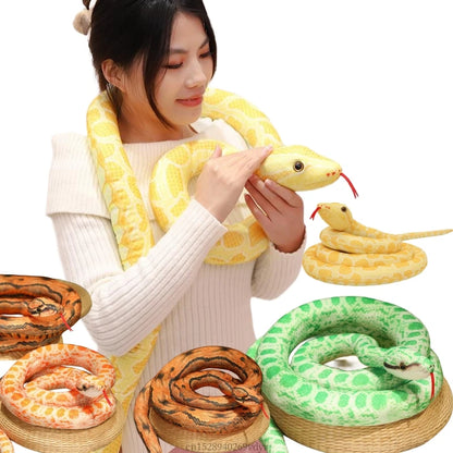 Stuffed Snake 300cm Real Life Snake Plush Toy Giant Boa Cobra Simulation Long Snake Plush Doll Creative Decor Birthday Gifts