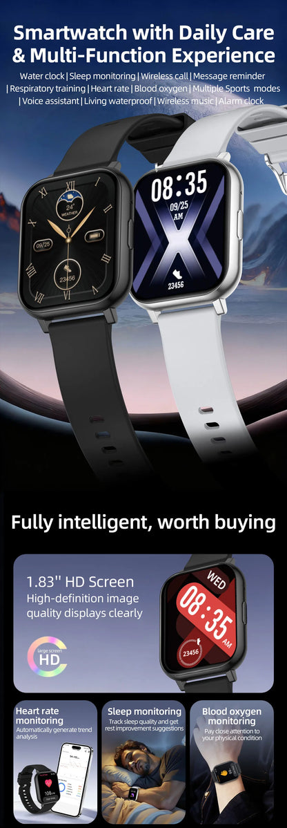 LIGE Fashion Smart Watch Women Bluetooth Call Women‘s Health Monitor Heart Rate Blood Oxygen Sports Fitness Smartwatch For Men