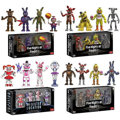 Funko FNAF 4pcs/set Freddy Bonnie Chica Foxy Nightmare Balloon Boy Action Figure Collection Model Vinyl Figurine Doll Toys