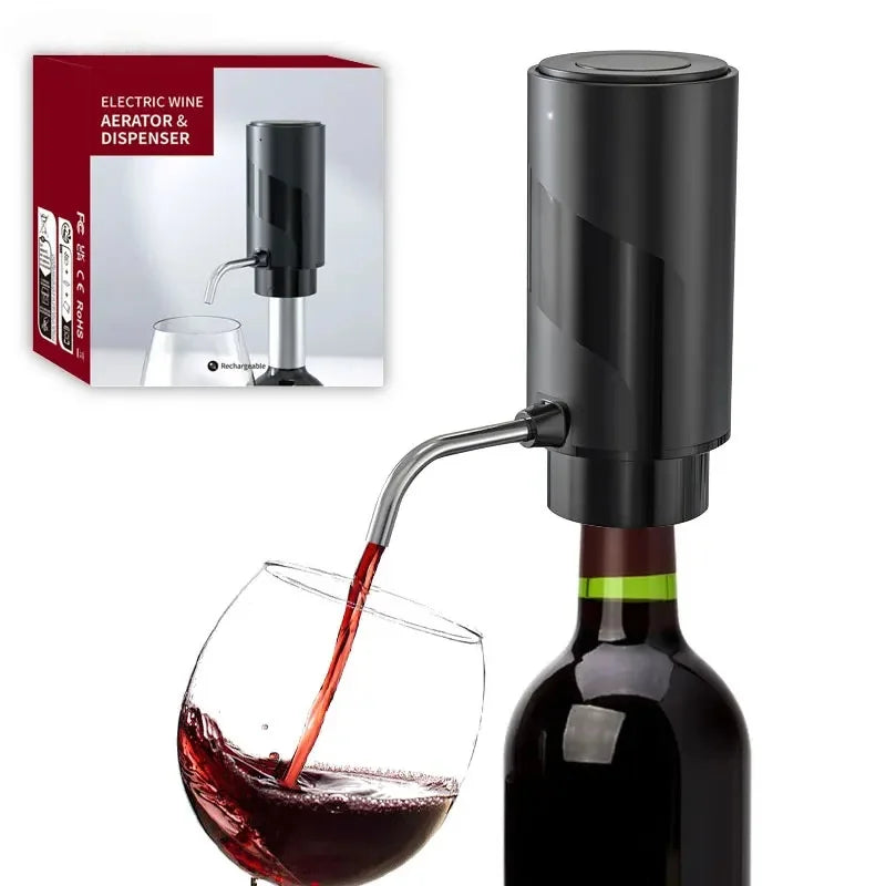 Intelligent Wine Aerator Dispenser Rechargeable One Touch Electric WineDecanter Liquor Dispenser Set Bar Party Wine Accessories
