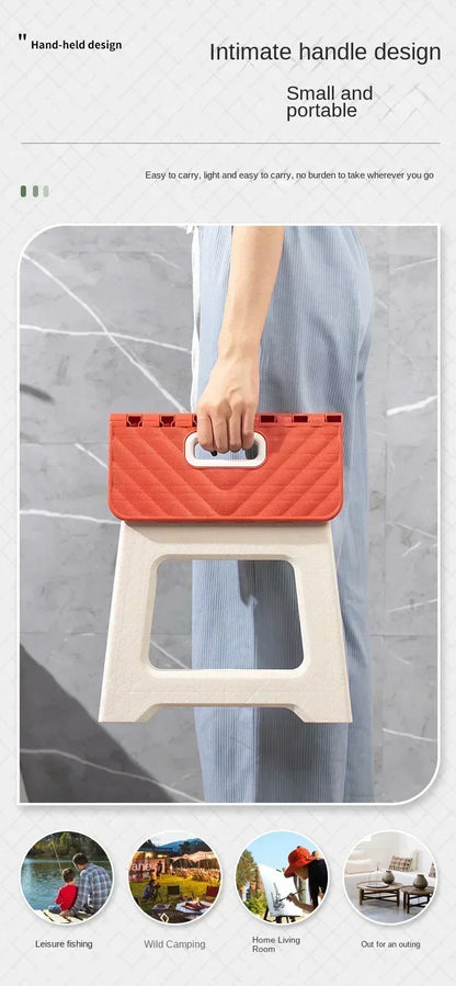 Popular Home Folding Stool Thickened Folding Stool Mini Portable Outdoor Picnic Camping Chair Portable Bench Train Mat Stool