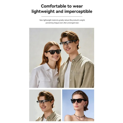 Smart AI Bluetooth Sunglasses Glasses Call Outdoor Sports Headphones HIFI Black Technology Anti-touch UV for Men and Women New