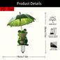 Cartoon  Frog Figurine Creative with Leaf Garden Frog Card insertion Landscape Decoration Craft Frog Ornament Decor Fish Tank