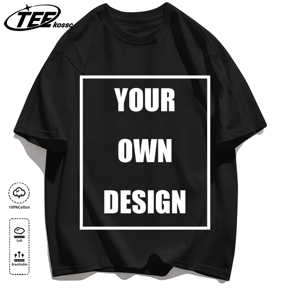 Men's Personalized T-shirt 100%Cotton Tee Custom Shirt Make Your Design Logo Text Men Women Design Your Gift Couple Tshirt