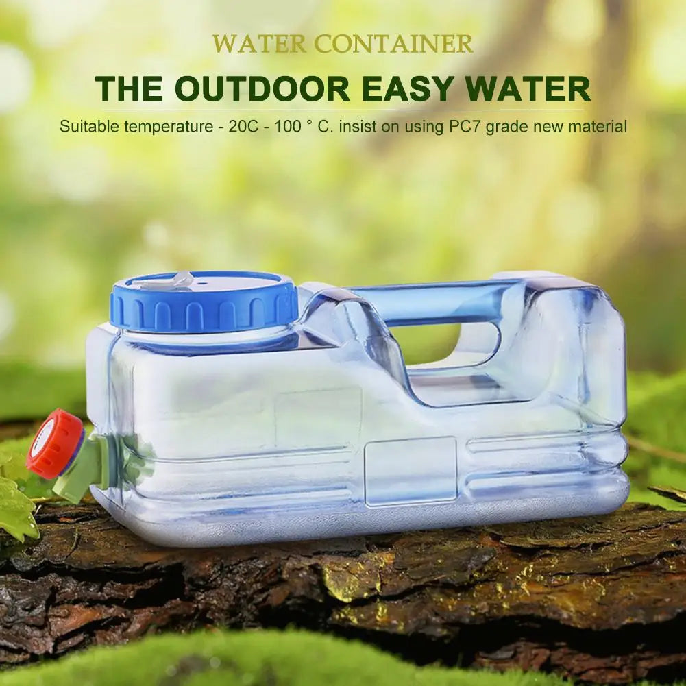 5/5.5/7.5/10L Capacity Pure Water Buckets Container With Faucet Driving Water Tank Emergency Water Storage Container For Outdoor