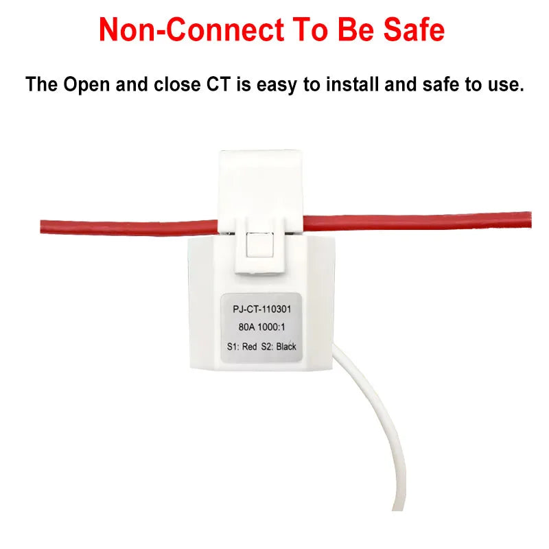 Smart ZigBee Energy Meter Bidirectional 1, 2 Channel with 80A Current Transformer Clamp App Monitor Power Need Gateway