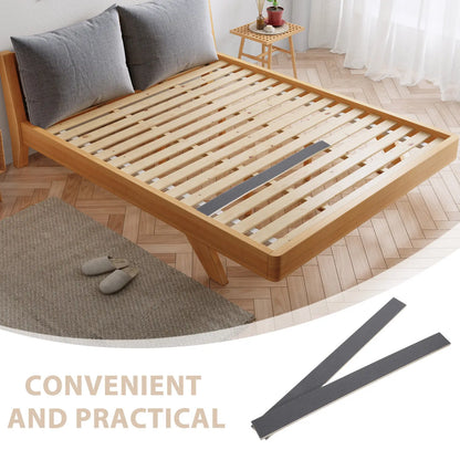 2Pcs Solid Hardwood Bed Slats Replacement Kit for Twin Full Frames Under Mattress Support Silent Sturdy Noise-Free