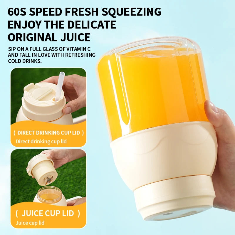 Portable Juicer 800ml Juicer Bucket Multifunctional Ice Crushing Large Capacity Rechargeable Juicer Cup Milkshake Machine