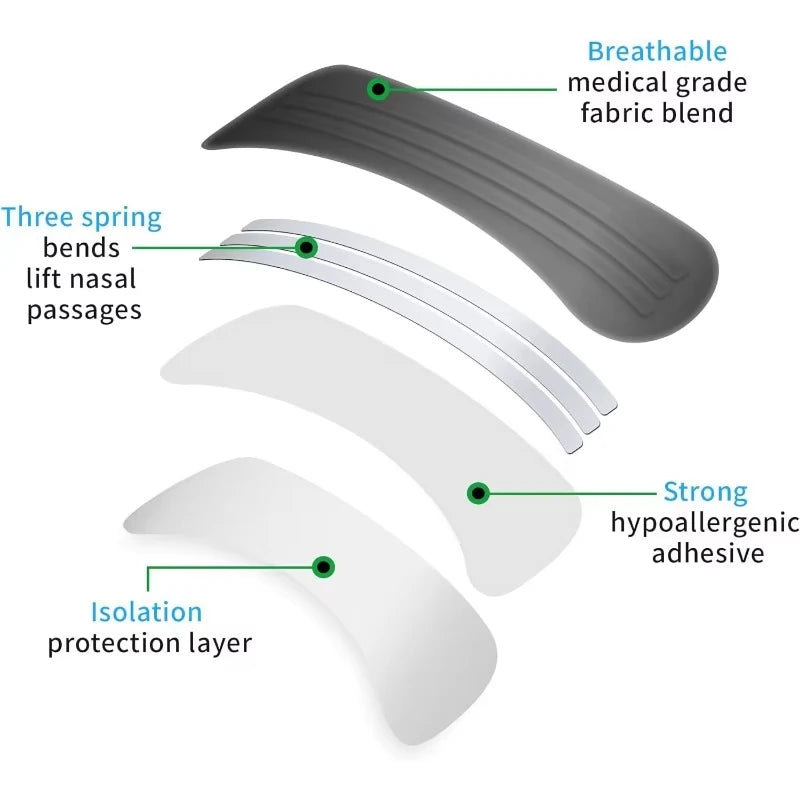 30/60/90/120 Pcs Nasal Breathing Strips Stop Snore Anti Snoring Patches Easier Breathe Nasal Strips Improve Sleeping Aid Decive