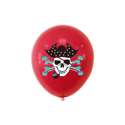 Pirate party napkins plates cups Tablecloths Banner Pirate skull balloon kids Caribbean Pirate themed birthday party decoration