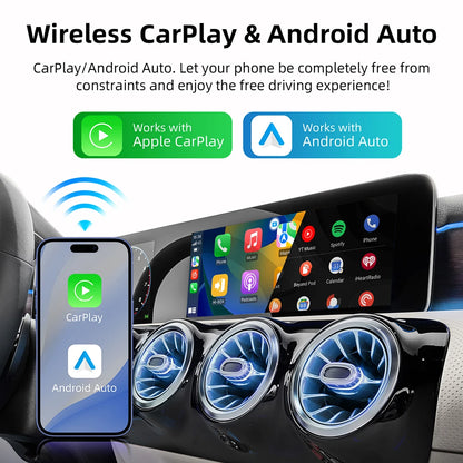 Ai Box 4+64GB 2026 Wireless Android Auto For Apple CarPlay WiFi Plug And Play Adapter Smart AI Box with Youtube Netflix TikTok