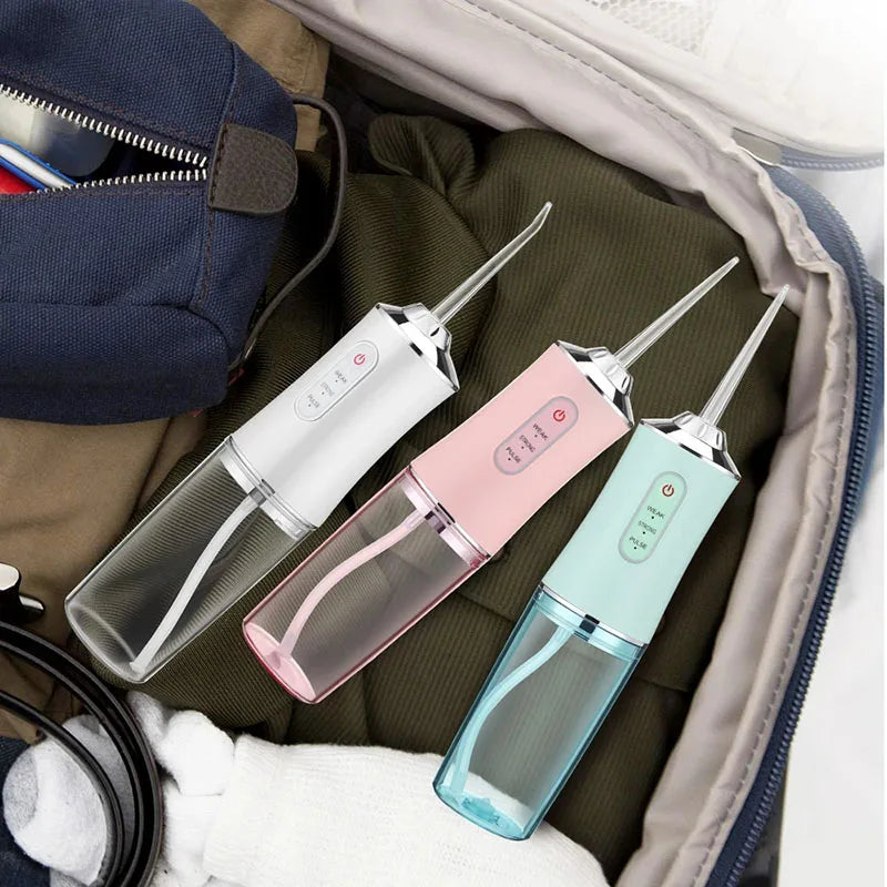 Water Dental Flosser Pick Cordless Oral Irrigator Rechargeable Travel Irrigation Cleaner Electric Flossing for Teeth Cleaning