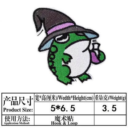 Cartoon Animal Duck with Knife Morale Badge Missile FAFO Embroidery Hook and Loop Patches Tactical Backpack Jacket Sticker