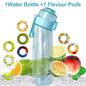 Flavored Water Bottle 650ml Sports Alr Up Drinking Bottle 7 Fruit Fragrance Pods Water Cup for Outdoor Camping Fitness Fashion