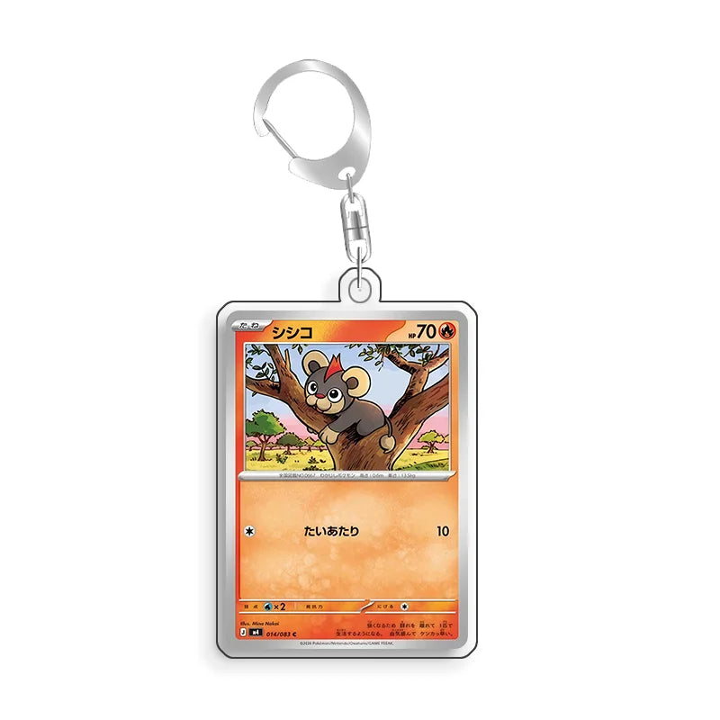 Keychain For Pokemon Duskull Cynthia Popplio Acrylic Homemade Cartoon Anime Backpack Pendant Decoration Collection Fans Gift 5cm
