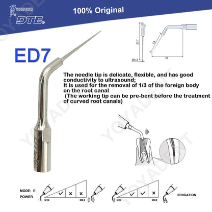 Woodpecker DTE Dental Endo Tips Ultrasonic Scaler Tips Scaling Tips ED-Series Fit NSK SATELEC Scaler Handpiece Dentistry Product