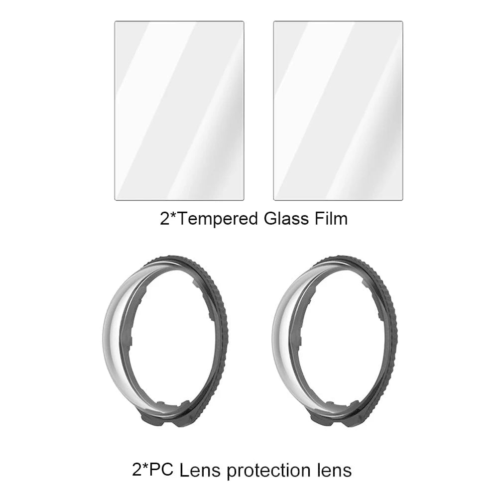 PC Lens Guard Cap Cover For Insta360 X4 Air Screen Protector Tempered Glass Film Protective Kit 360°Video Camera Accessories