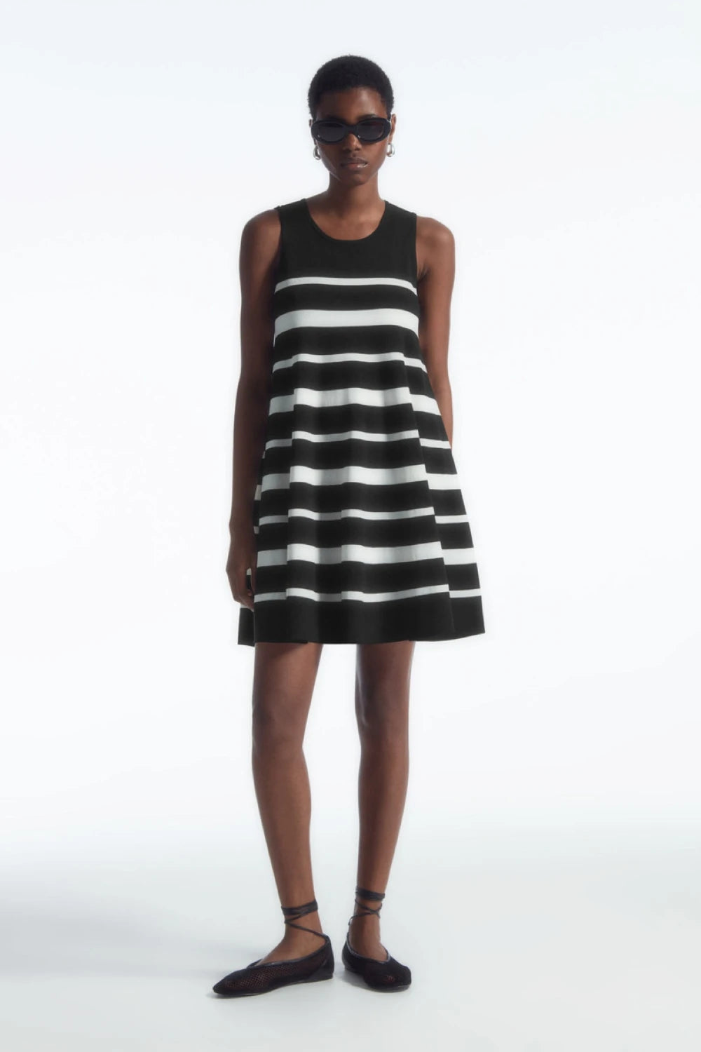 XIMIAN APPAREL 2026 YAZHIMEI traf cos summer new style of Ladies' casual fashion Standard style A-shaped striped knitted dress