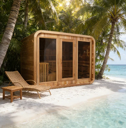 High Efficiency Insulated Outdoor Steam Sauna Stress Relief Muscle Relaxation Sauna in Stocks Customized