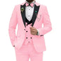 3 Pieces Men's Wedding Suits Formal Groom Tuxedo Slim Fit Business Blazer Double Breasted Vest Pants Set for Party