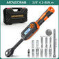 MOVECRAB Series Digital Torque Wrench 1.5-340N.m 2% Accuracy Preset Values with Buzzer, LED Flash & HandleVibration Notification