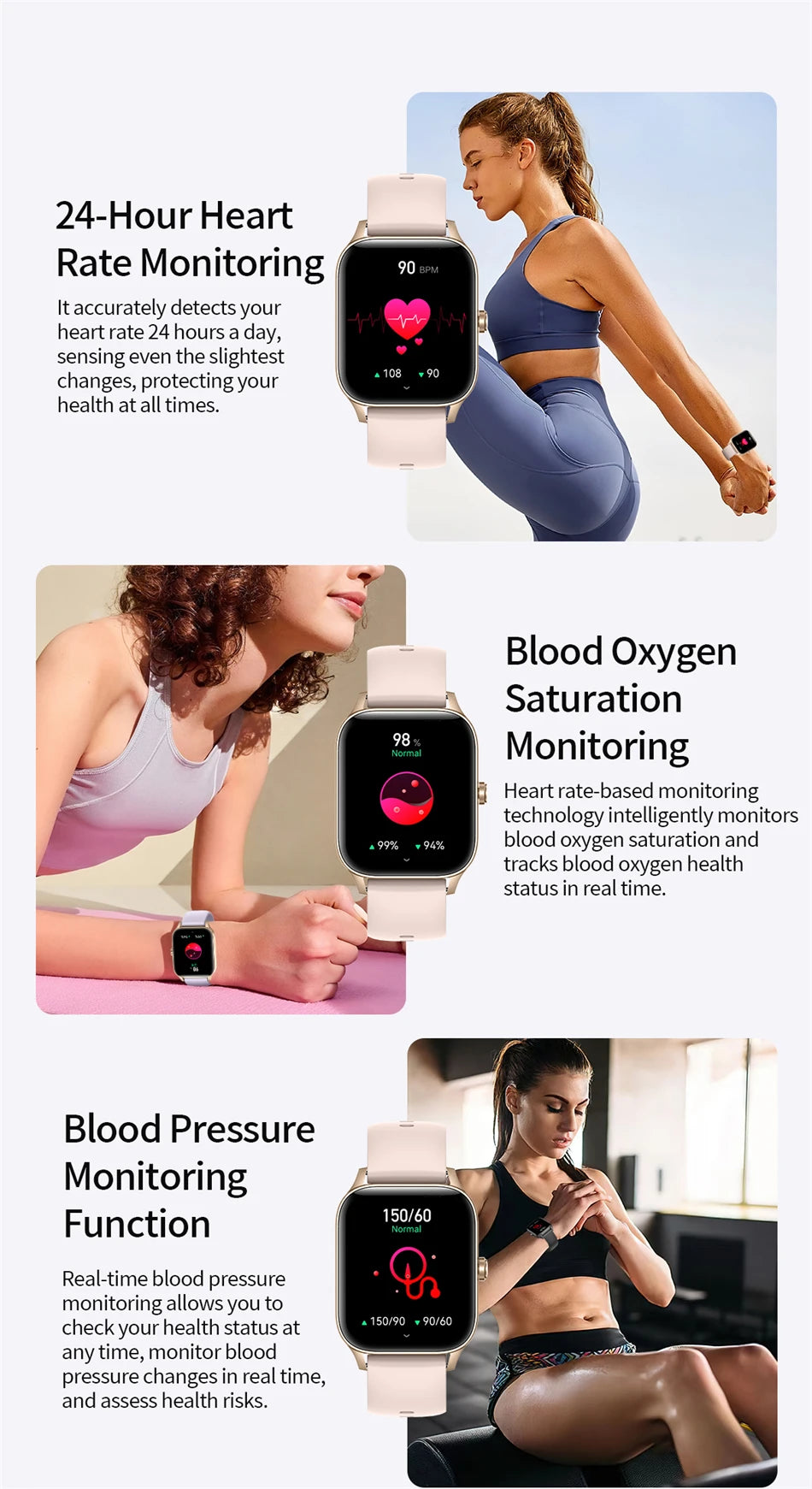 LIGE Smart Watch Answer/Make Call 1.85" Smartwatch for Android iOS Heart Rate Sleep Monitor Pedometer Waterproof Fitness Watches