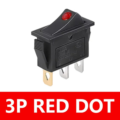 5/20PCS KCD3 Rocker Switch ON-OFF ON-OFF-ON 2 Position 3Pins Electrical Equipment with Light Power Switch 16A 250V / 20A 125V AC