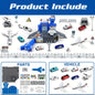 Airplane Toy Set with Trucks Helicopter Planes Signs Airport Playmat Interactive Early Learning Toys Birthday Gift for Boy Girl