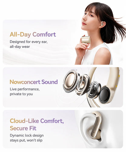 MONOISE Q13 AI Translation Earbuds Open Ear Wireless Bluetooth Headphones Real Time Translator HiFi LDAC Sport Earphones