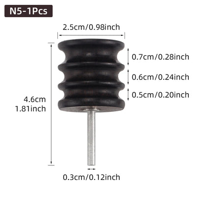 Leather Burnished Bits for Rotary Burnisher Tools PU Leather Burnishing Tool Tips for Clean Edges of DIY Leather Crafts Projects