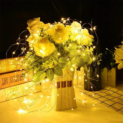 32M Solar LED Light Outdoor Festoon Lamp Garden Fairy Light String Led Twinkle Waterproof Lamp Christmas Garland Yard Decoration