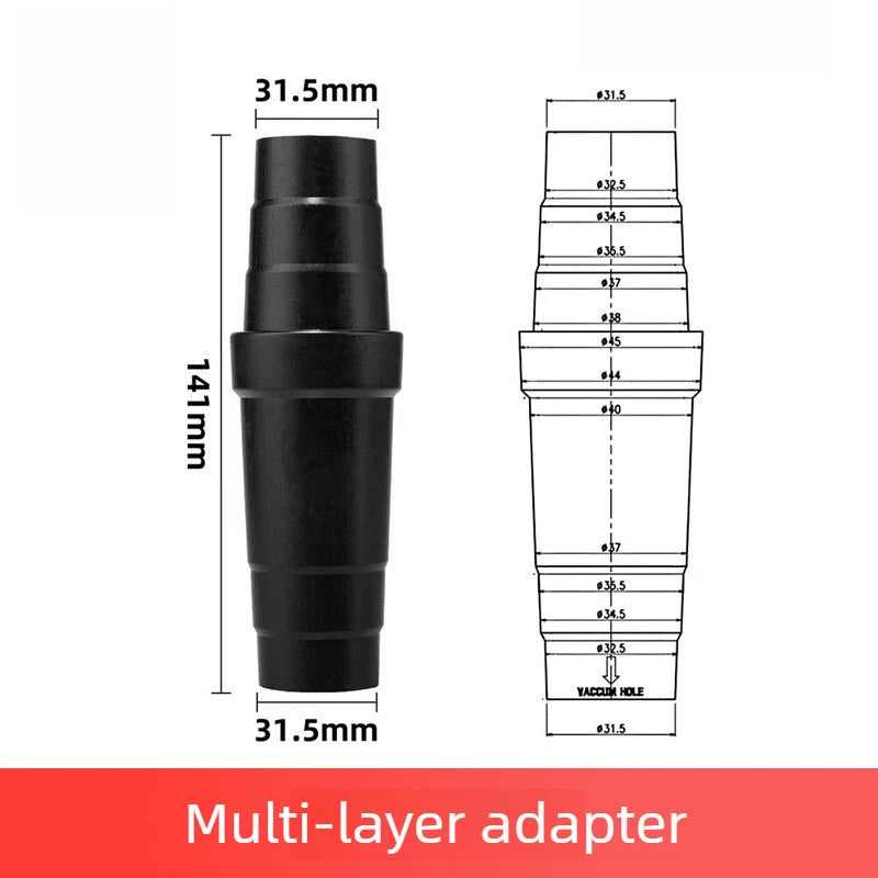 Airtight Universal Vacuum Hose Adapter 50-23mm Efficient Dust Collection Reducer Set for Power Tool Workshop Dust Free