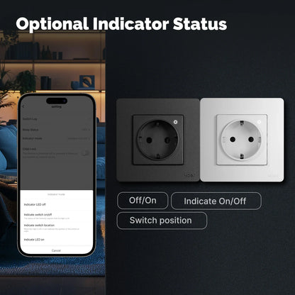 MOES Tuya ZigBee Smart Socket EU Wall Embedded Outlet Energy Monitor Indicator App Remote Control Voice Cotrol Alexa Google Home