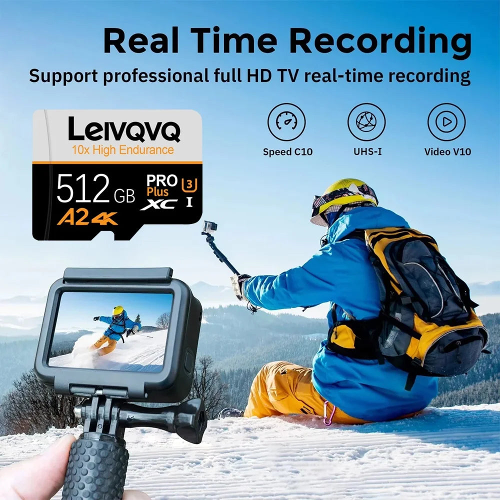 SD Memory Card 128GB 256GB 512GB SD Micro Card V60 U3 TF Card Memory Microsd For Xiaomi Surveillance Devices Drone SD Flash Card