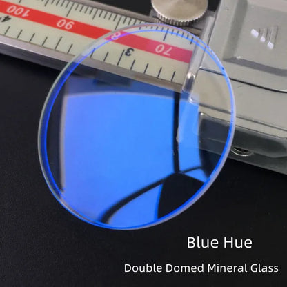 1.5mm Thickness Blue Hue Double Domed Mineral 28mm-37.5mm Diameter Watch Glass Round Crystal Curved Len for Watch Repair YZC216