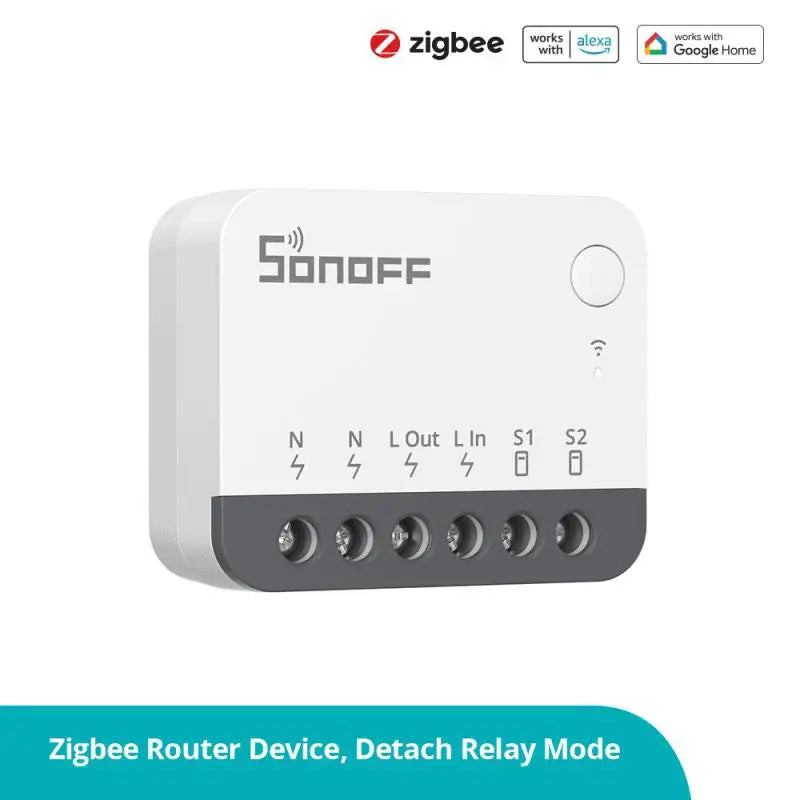 SONOFF ZBMINIR2/ZbminiL2 With/no Neutral Smart Zigbee Switch Two-Way Control Work With Alexa Google Home Yandex Alice Smartthing