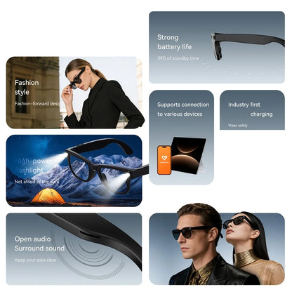 HD Camera Smart Glasses For Women Men Simultaneous Translation Eyewear Flashlight Audio And Video Recording Eyeglasses Music