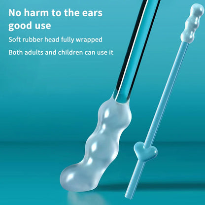 24PCS/Box New Silicone Disposable Ear Swabs Soft Ear Cleaner Sticky Ear Swabs Sticky Earwax Remover Stick Adults