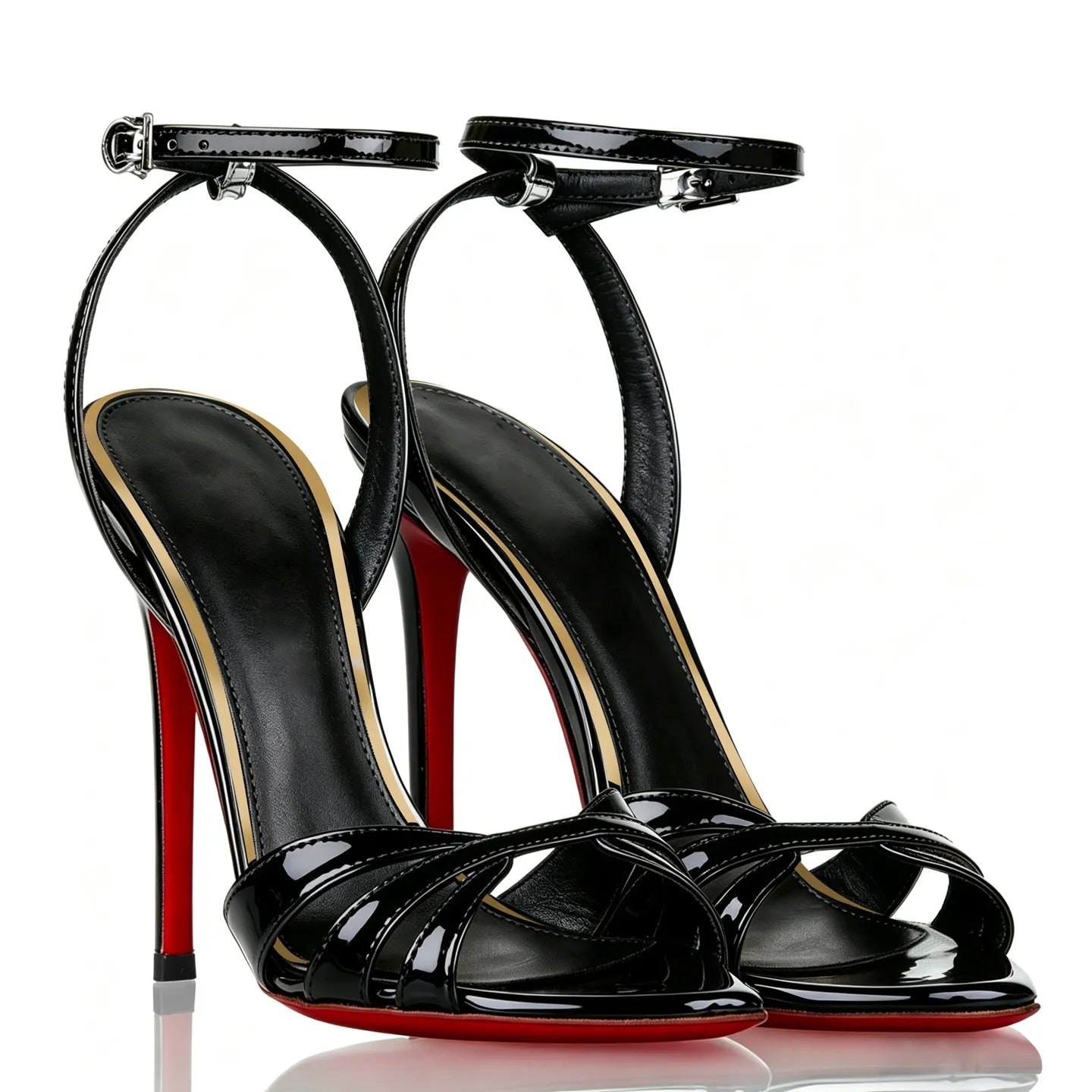 European and American style12cm cross strap pointed high heels for women, ultra-fine heels,straight buckle strap fashion sandals
