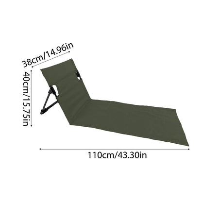Foldable Stadium Seat Without Legs Lightweight Camping Chair with Backrest Compact Beach Lounger for Stadium Balcony