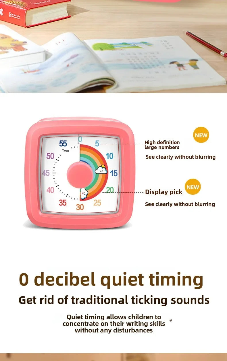 School Visual Timer for Children with Night Light, Digital Stopwatch, Pomodoro Timer for Kitchen and Home Use