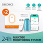 Sibionics Blood Glucose Meter 24h Real Time Monitoring Finger-Free Tester Diabetes Suger Sensor Health Monitors For Home Scanner