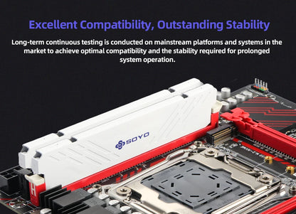 SOYO 8GB DDR3 1600MHZ memoria ram 240-Pin 1.5V for Desktop PC Memory RAM no ECC black white red intel AMD 64BIT