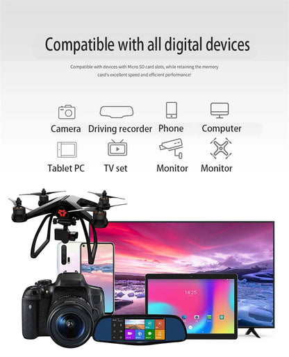 Lenovo High Speed Memory Card 1TB Cartao De Memoria 512GB Micro SD Card 256GB Class 10 TF Flash Card For Phone Tablet UAV NEW