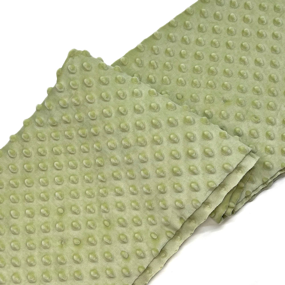 Minky Dot Fabric For Baby Comfort Blankets 1mm Pile Length Polyester Single Sided Swaddle Baby Crying Comfort Plush Fabric
