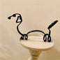Wrought Iron Dog Statue Abstract Bulldog Dachshund Labrador Chihuahua Pastoral Dog Ornament Animal Sculpture Art Figurine Crafts